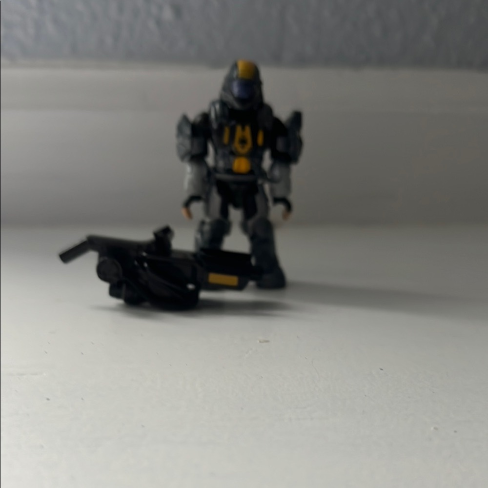 Action Figure with Accessories - Gray and Yellow